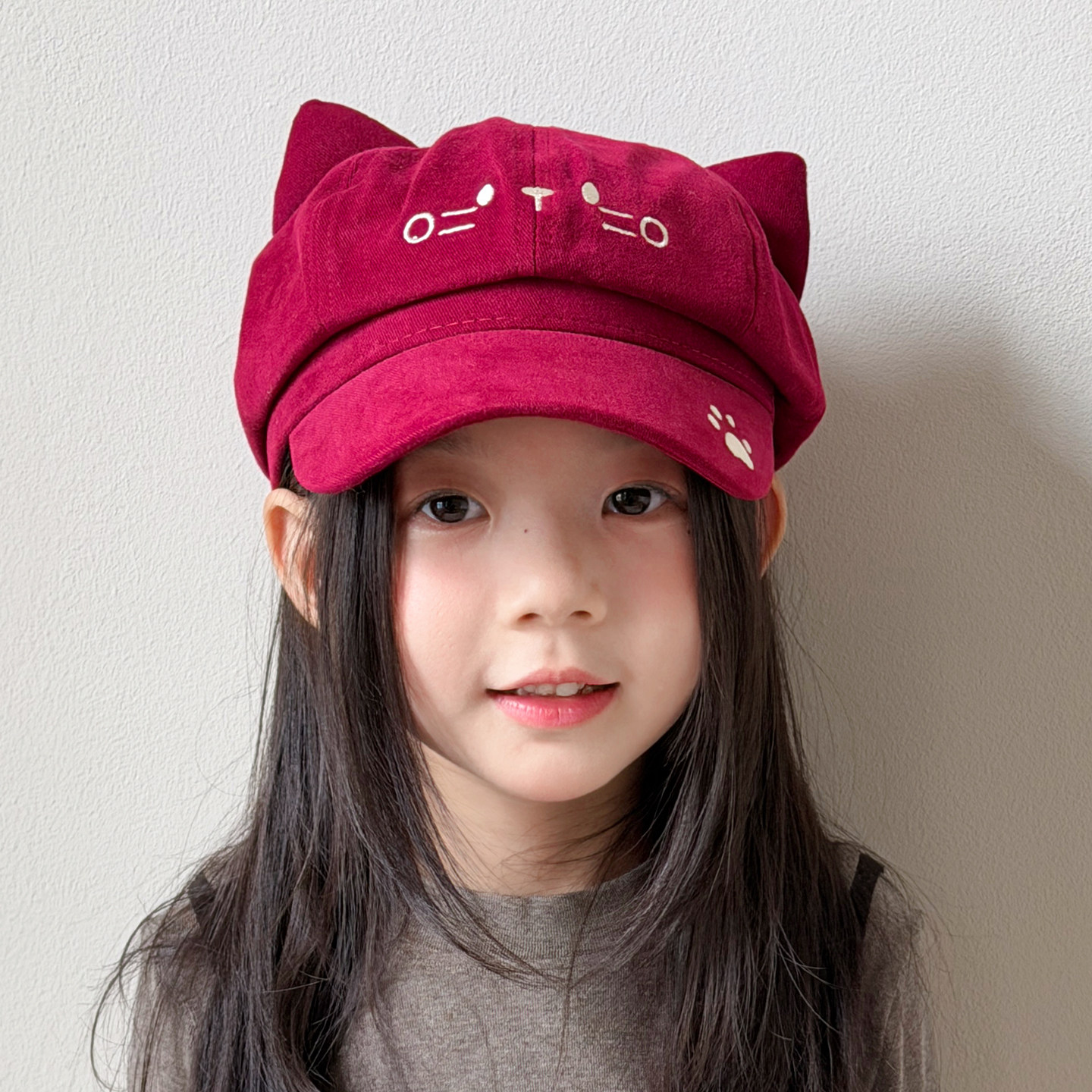 儿童帽子女孩2026新款贝雷帽秋冬
