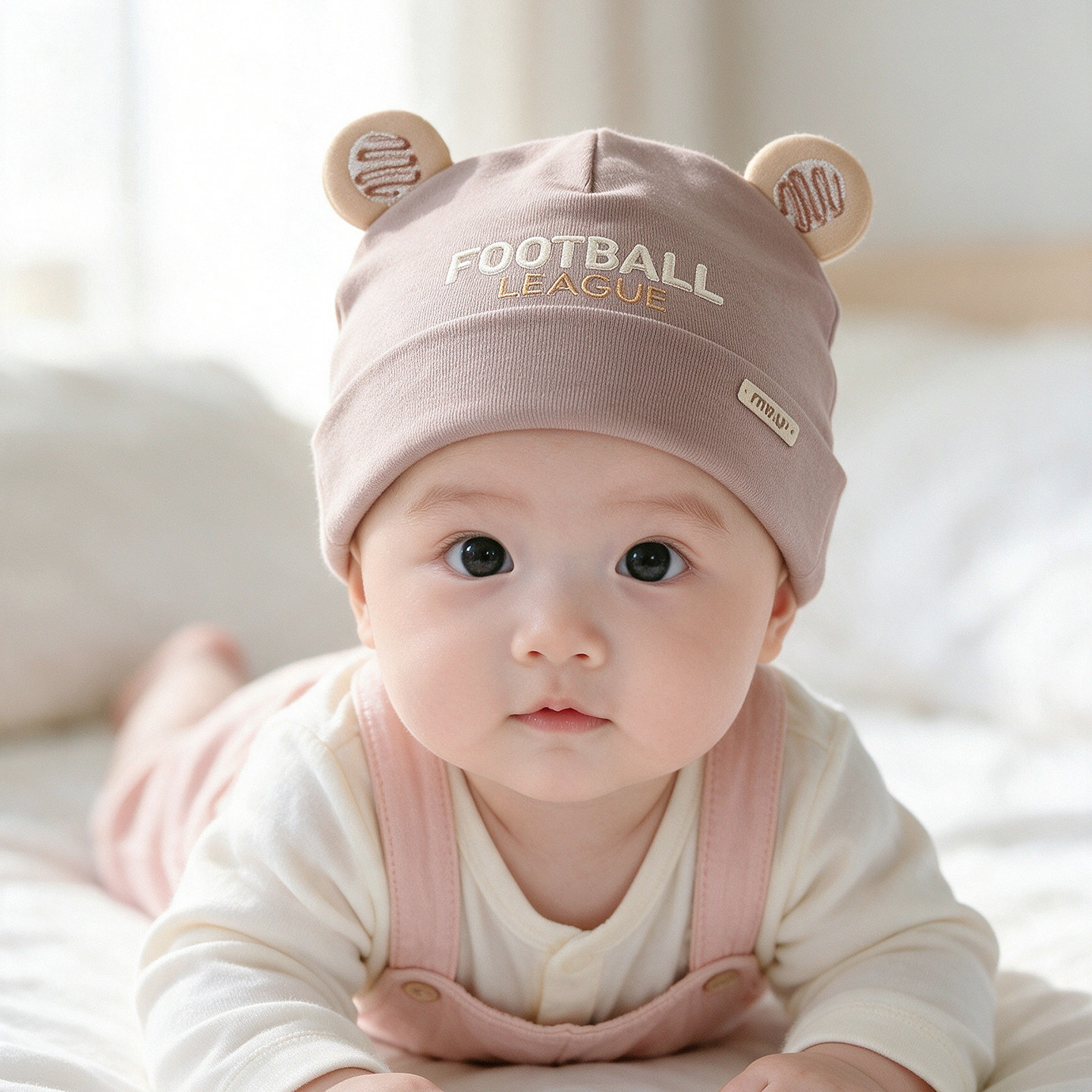 婴儿帽子6到12个月宝宝套头帽