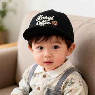 宝宝帽子春秋季薄款软檐鸭舌帽洋气可爱一岁儿童防晒棒球帽男孩帽