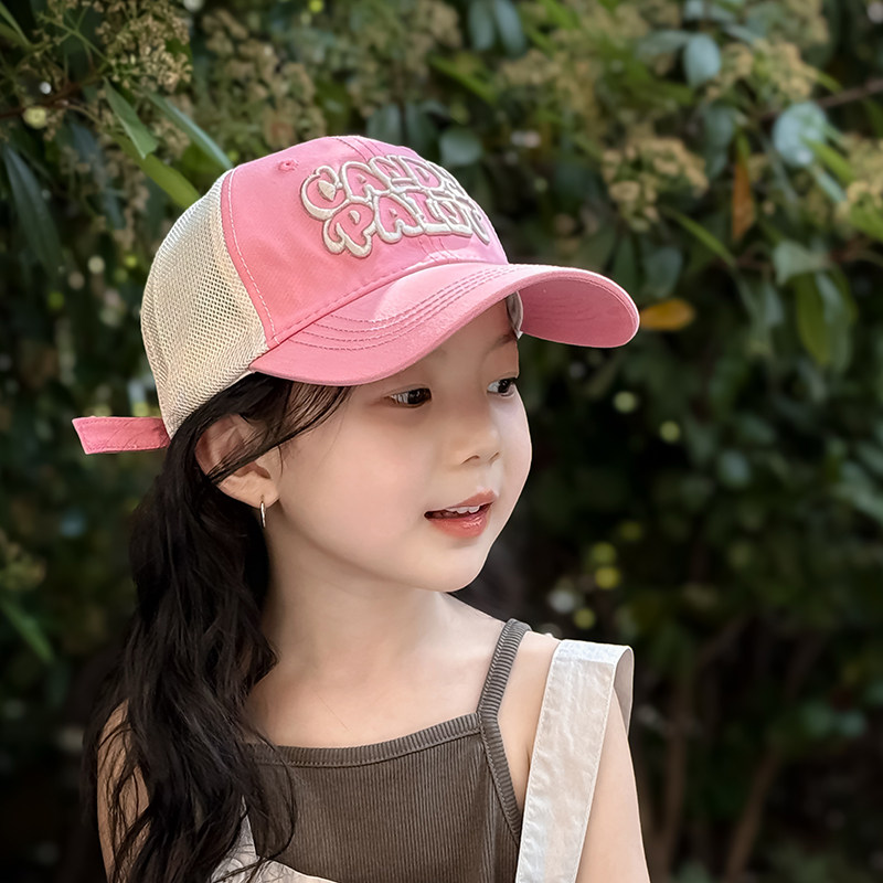 儿童帽子女孩2026新款棒球帽韩版薄款透气女童网眼鸭舌帽夏天户外