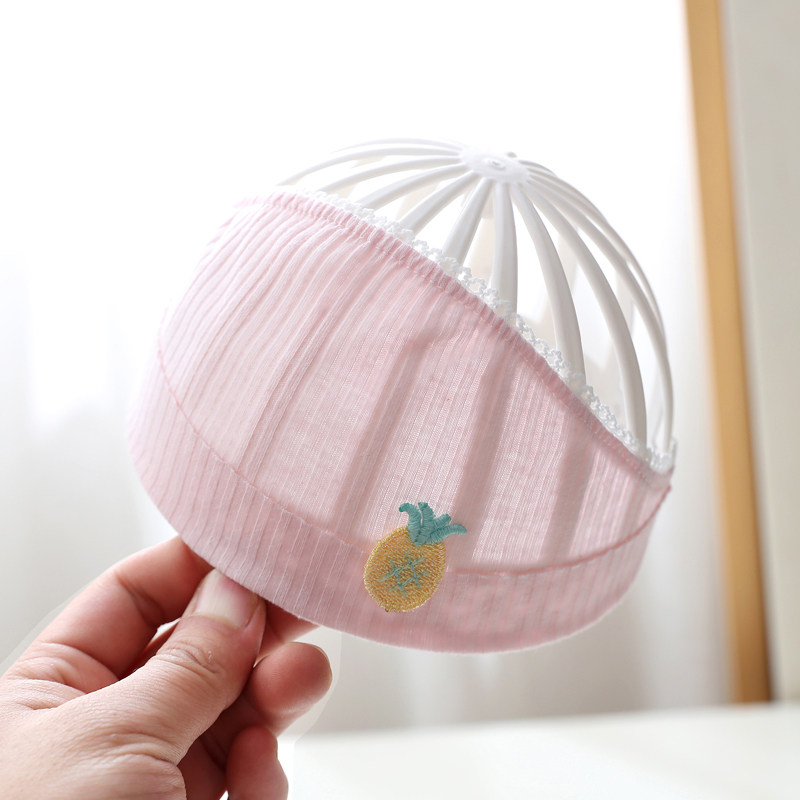 遮脑门发带新生儿夏季薄款可爱萌无顶小月龄女宝男宝婴儿纯棉胎帽