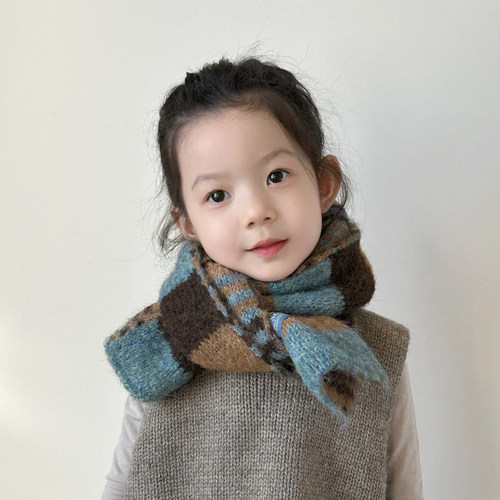 围巾女童保暖秋冬季护颈防