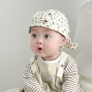 婴儿帽子春秋季可爱超萌海盗帽男宝宝洋气春秋季薄款一岁婴幼儿帽