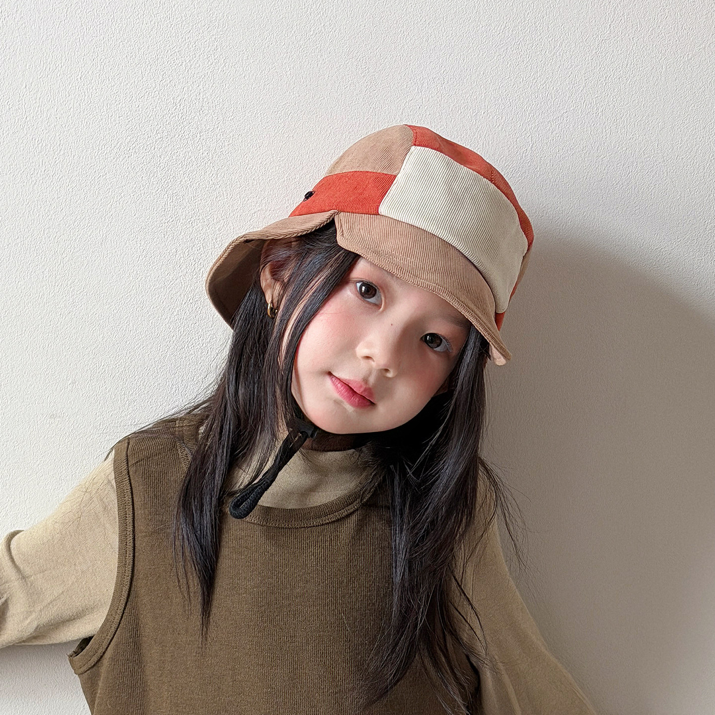 儿童帽子秋冬季女孩渔夫帽户外