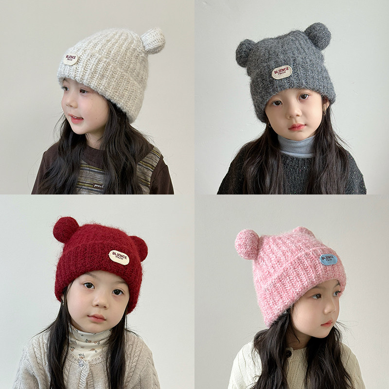 儿童帽子女孩毛线帽可爱保暖洋气秋冬季女童针织帽冬天户外防寒帽,童装/婴儿装/亲子装,帽子,淘宝优惠券,粉丝福利购,淘宝优惠卷