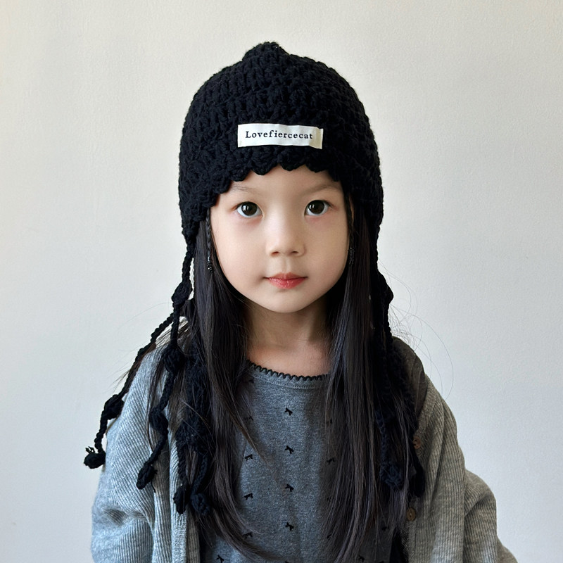 儿童帽子女款2026新款针织帽秋冬