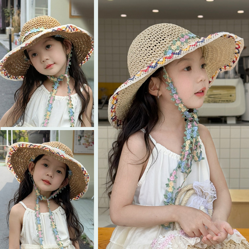 女童草帽夏季儿童防晒帽子遮阳