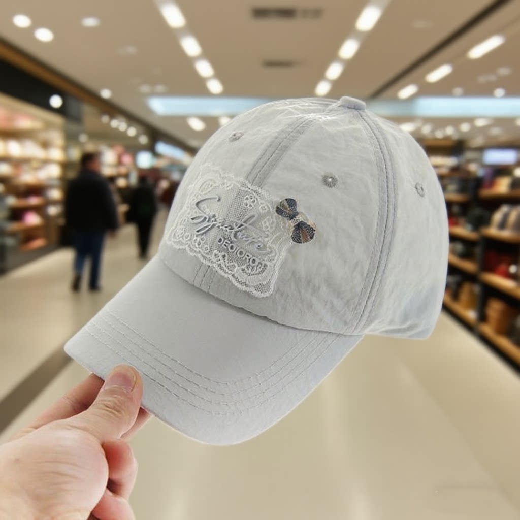 儿童帽子女孩夏天棒球帽遮阳防晒户外速干鸭舌帽女孩出游大檐洋气