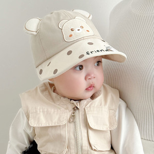 宝宝帽子春秋季薄款大帽檐遮阳帽超好看一岁男宝女宝渔夫帽盆帽潮