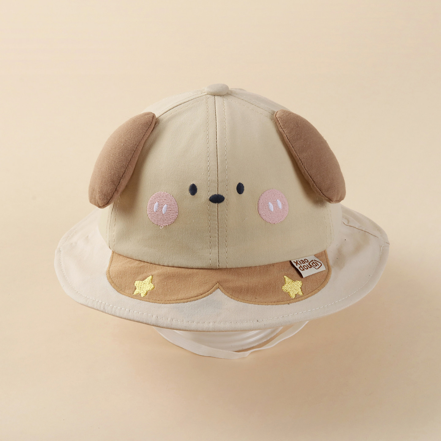 儿童帽子春秋季薄款遮阳渔夫帽一岁宝宝防晒可爱超萌婴儿盆帽洋气