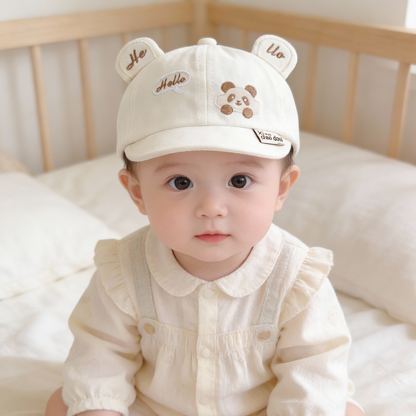 萌柚兔婴儿软檐鸭舌帽宝宝春秋遮阳防晒棒球帽券后24.4元