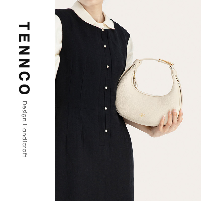 TENNCO原创【小月牙包】春夏新款头层牛皮手提腋下包单肩斜挎包女