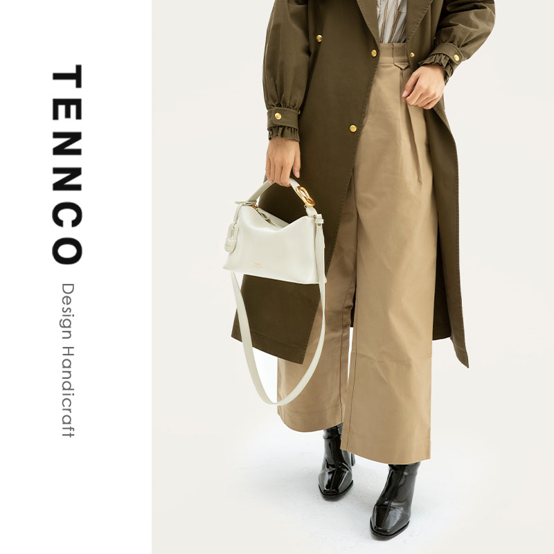 tennco小众设计款真皮手提包
