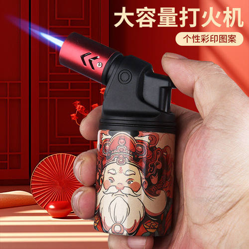 百诚马年新款防风充气打火机大容量点火器耐用个性艾灸雪茄专用潮