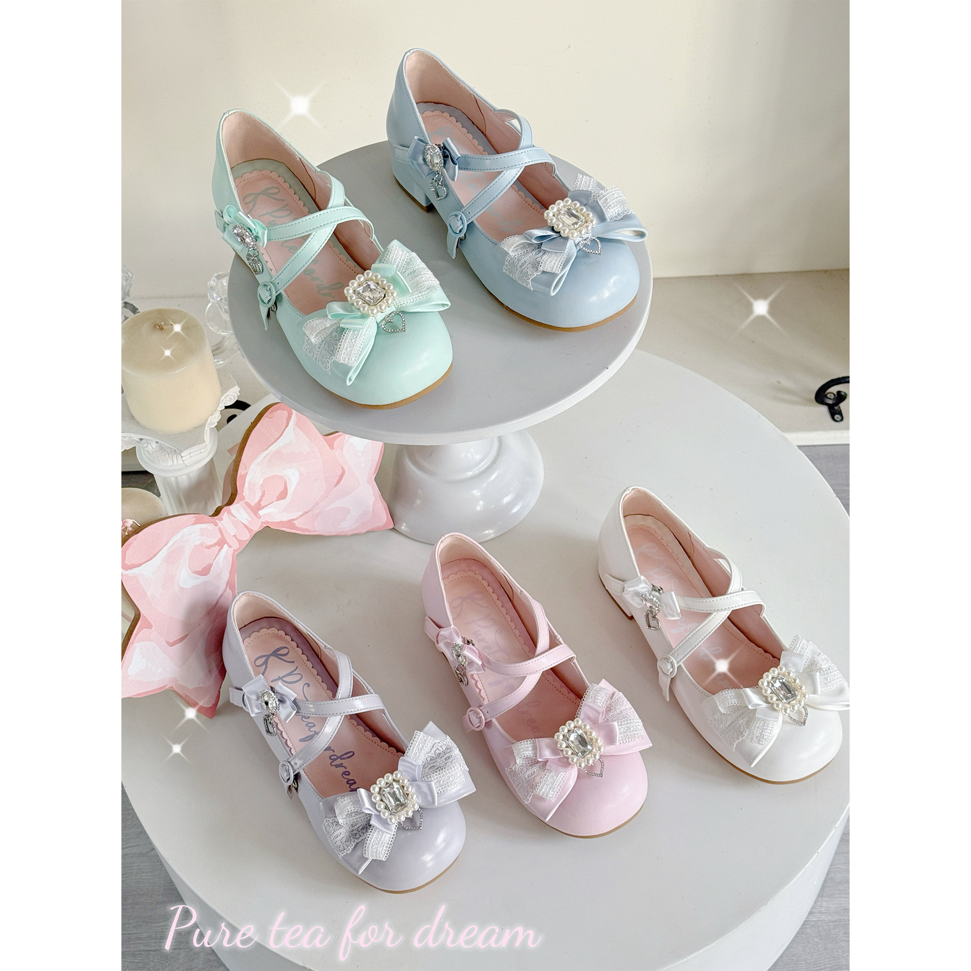 收藏|1-4|白茶入梦原创中跟圆头鞋,模玩/动漫/周边/娃圈三坑/桌游,lolita洛丽塔鞋类,淘宝优惠券,粉丝福利购,淘宝优惠卷