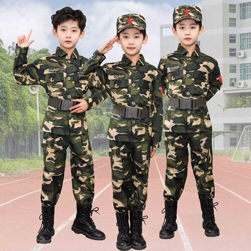 迷彩外套，儿童套装，迷彩服