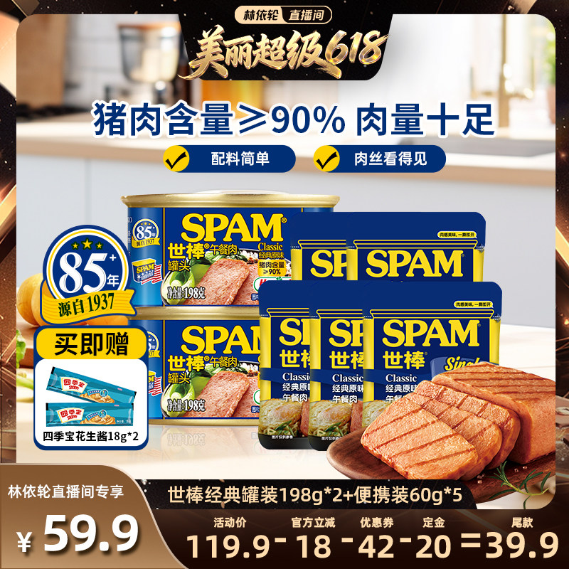 SPAM世棒猪肉午餐肉罐头三明治