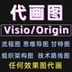 代画图visio流程图origin绘制图表制作电路饼图曲线构函数思维图