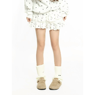 小杭还没吃饱原创甜酷小猫拼接蕾丝蛋糕裙女甜美a字蓬蓬半身裙潮