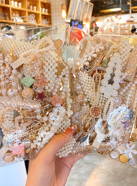 边夹发卡女鸭嘴夹一字夹韩版网红2023年新款后脑勺刘海不伤发头饰