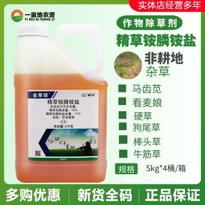 利尔金草颂10%精草铵膦铵盐 草胺磷林非耕地杂草狗尾草农药除草剂