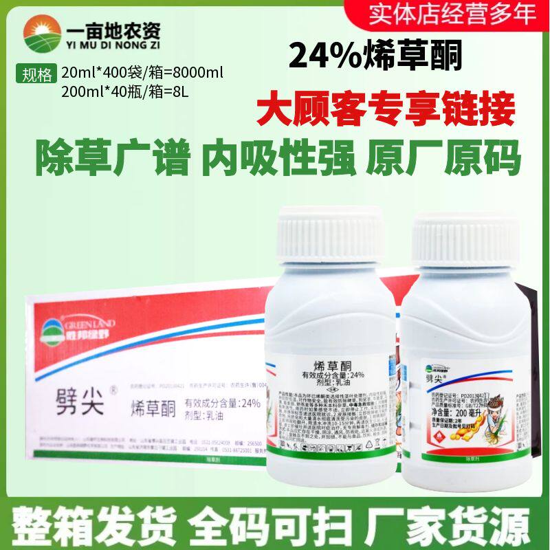 整箱绿邦劈尖24%烯草酮 大豆田油菜田一年生禾本科杂草除草剂农药