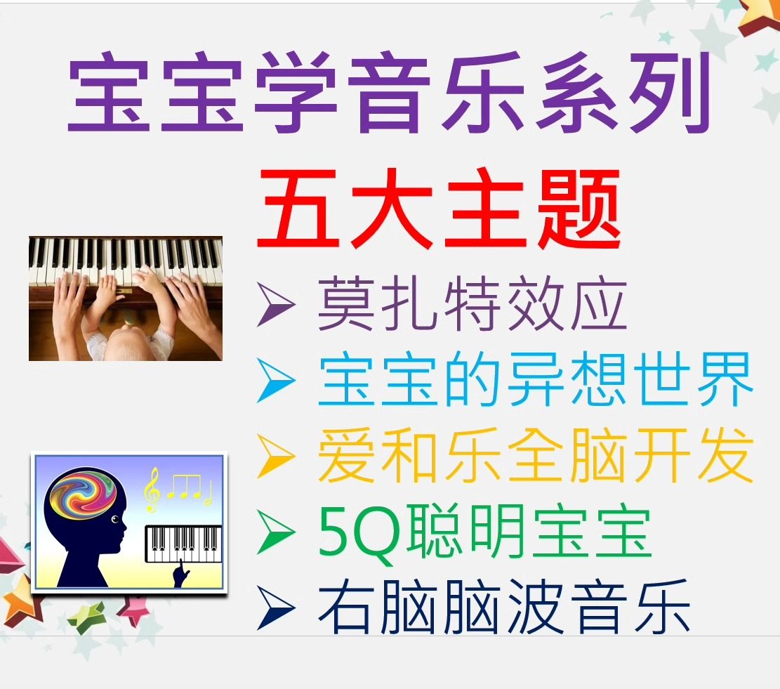 宝宝学音乐早教胎教系列mp3音频异想世界全脑右脑开发莫扎特效应