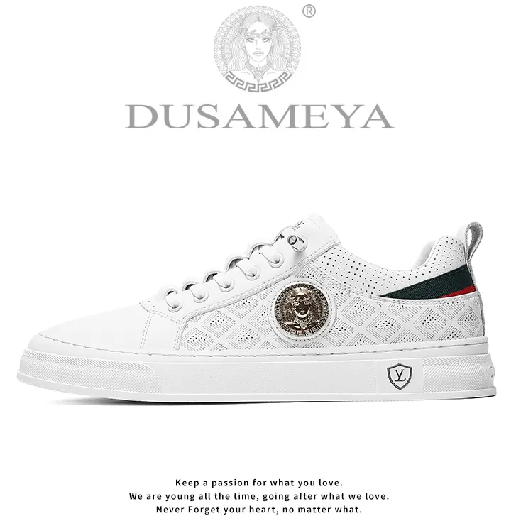 DUSAMEYA/杜莎米娅奢品男鞋轻奢休闲百搭潮鞋高端运动透气板鞋
