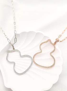 麒麟大号镂空葫芦项链林允儿张艺兴王楚钦同款镀金wulu系列吊坠