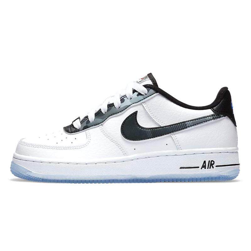 Nike Air Force 1 Low Remix 小伦纳德 低帮 板鞋 GS 白黑银