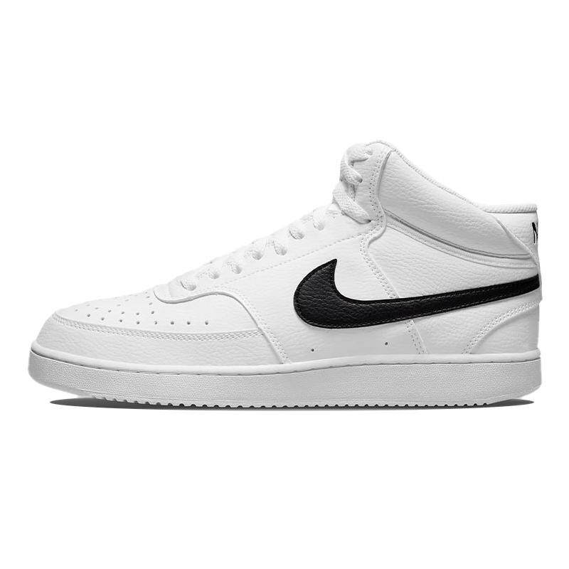 Nike Court Vision Mid Next Nature 休闲板鞋 白黑 可回收材