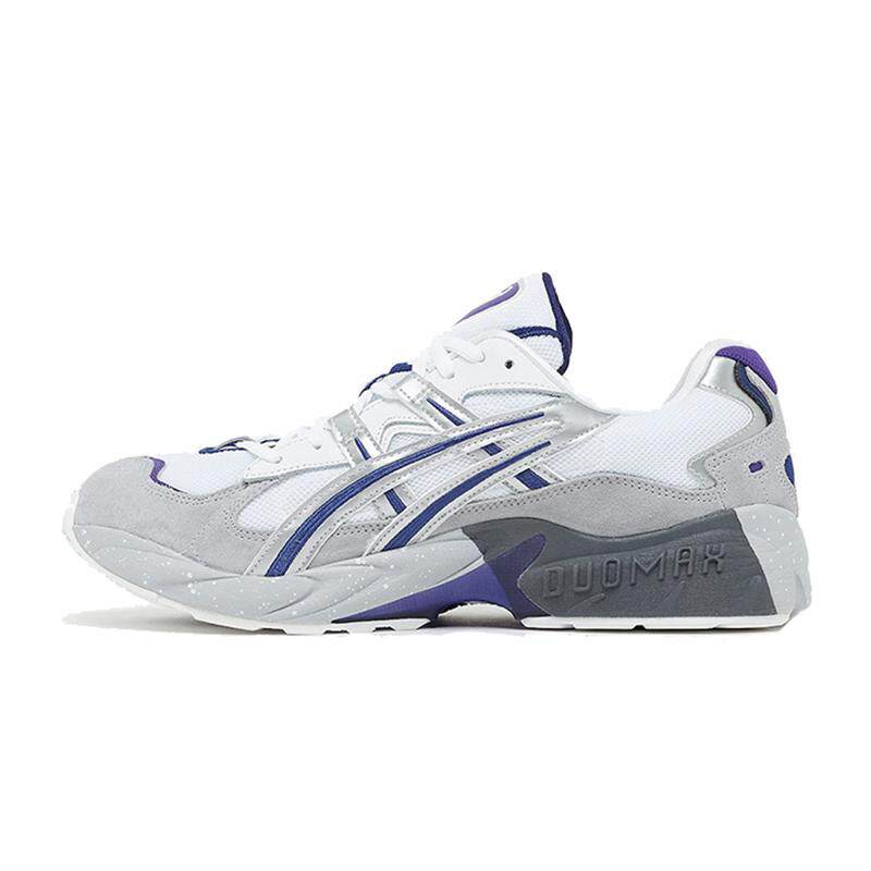 大童 Asics Tiger Runner 耐磨 低帮 儿童跑步鞋 白蓝