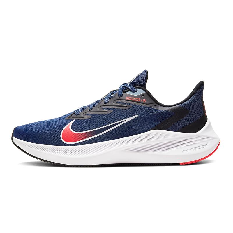 Nike Zoom Winflo 7 低帮 跑步鞋 男款 藏青