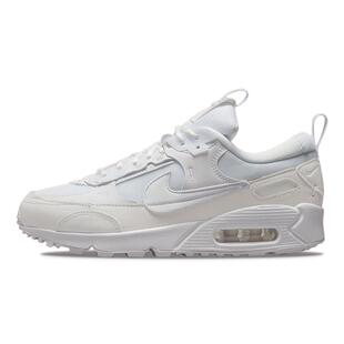 Nike Air Max 90 Scrap 解构复古 低帮 休闲跑步鞋 女款 白色