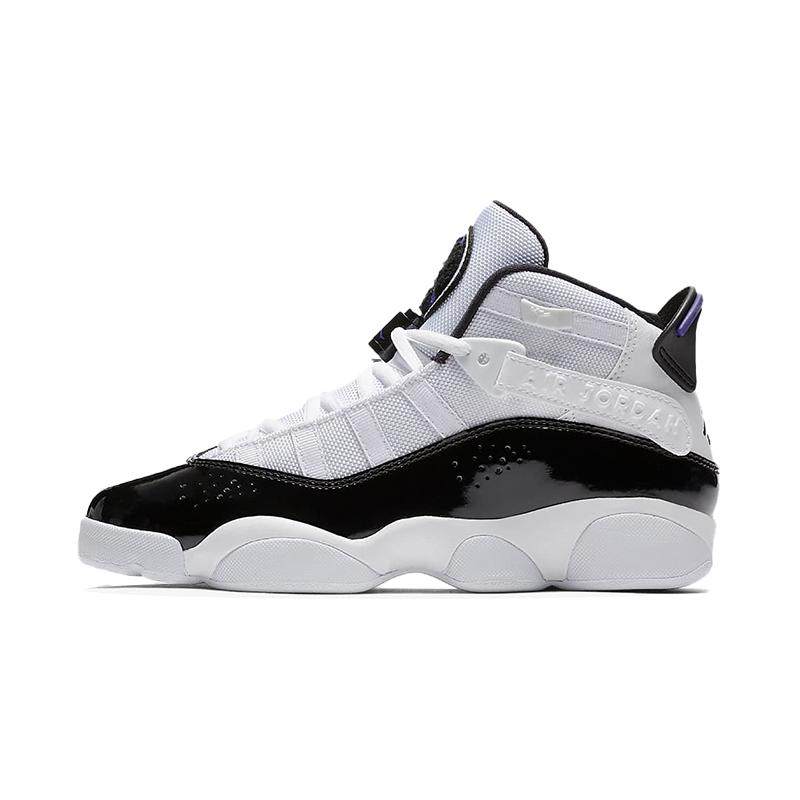 Jordan Air Jordan 6 Rings 六冠王 中帮 复古篮球鞋 GS 黑白