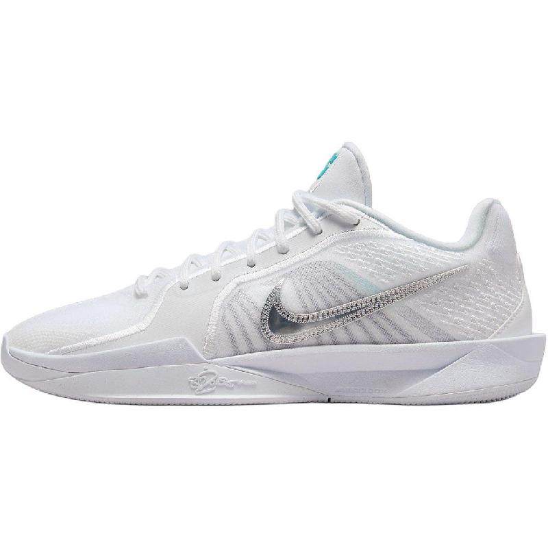 Nike Sabrina 2 舒适轻便 防滑耐磨 低帮 儿童篮球鞋 浅蓝白