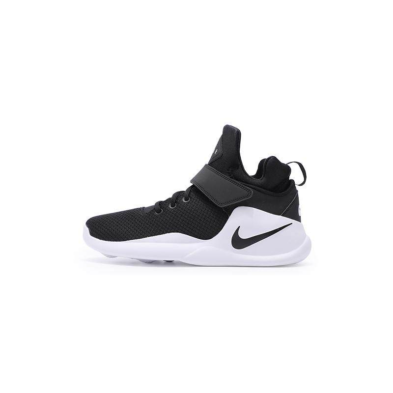 Nike Kwazi 回到未来 耐磨 中帮 复古篮球鞋 男女同款 黑白