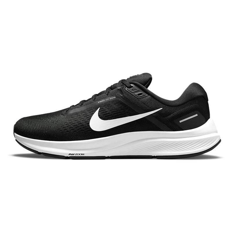 Nike Zoom Structure 24 透气 低帮跑步鞋 男款 黑白