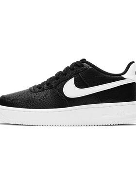 Nike Air Force 1 (GS) 防滑透气 低帮休闲板鞋 黑白色