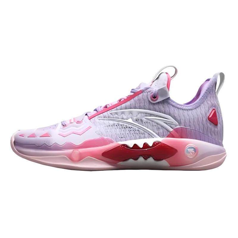 Anta安踏 狂潮5 Pro 耐磨透气 低帮 篮球鞋 男款 粉紫