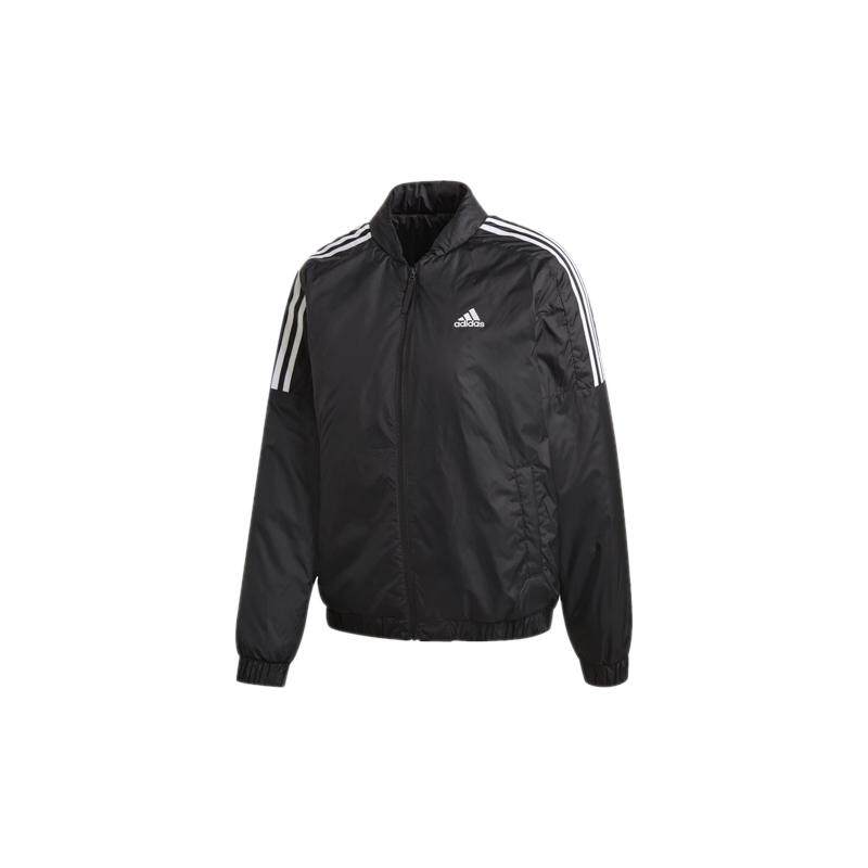 adidas 防风透气运动棉服外套 冬季 女款 黑色