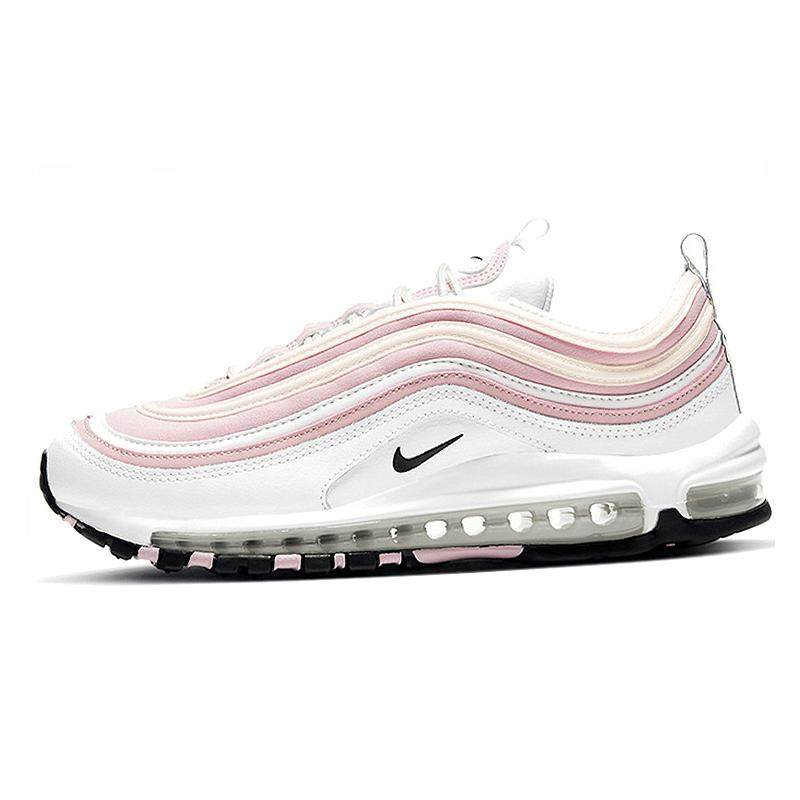 Nike Air Max 97 减震防滑 低帮 跑步鞋 女款 淡粉白