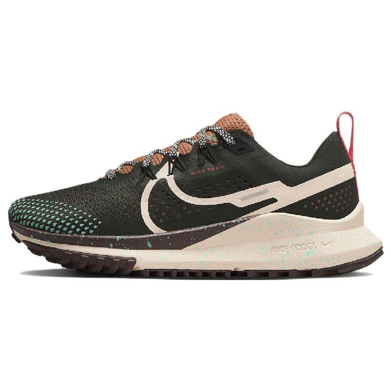 Nike Pegasus Trail 4 防滑耐磨 低帮 跑步鞋 女款 绿棕