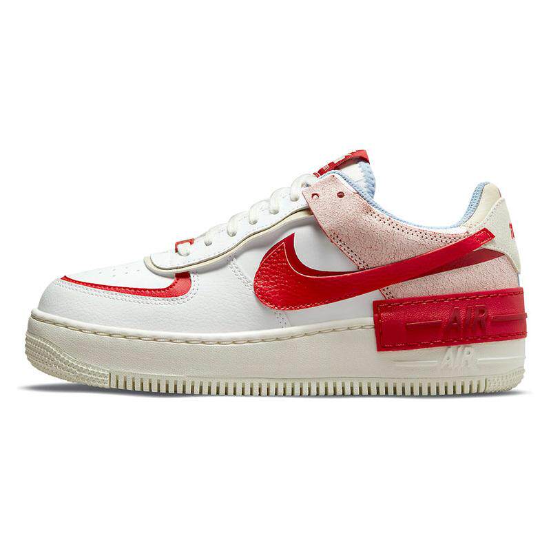 Nike Air Force 1 Low Shadow 双钩 低帮 板鞋 女款 白红蓝