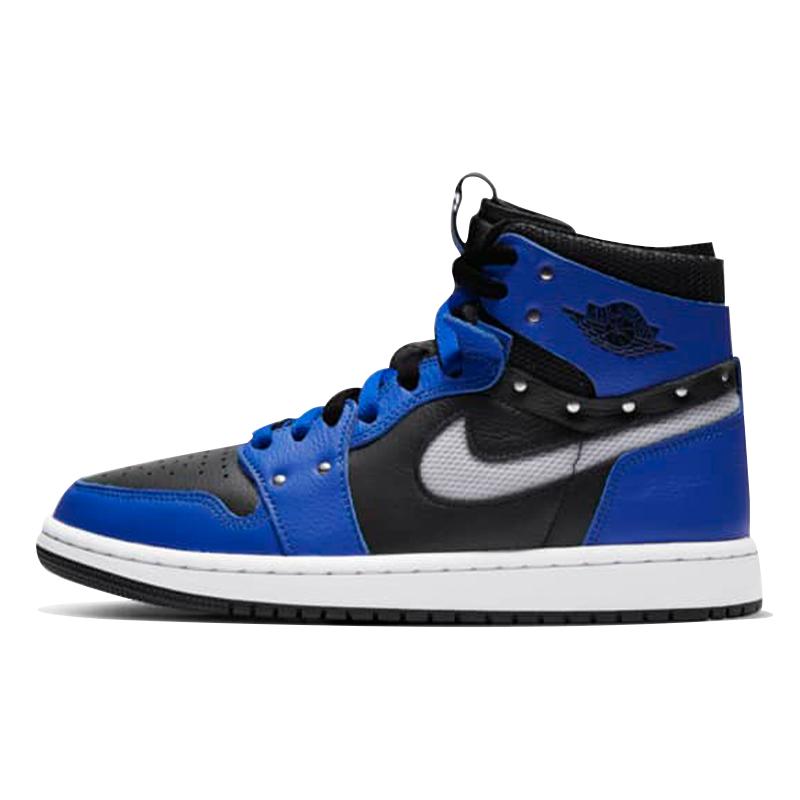 Jordan Air Jordan 1 防滑 高帮 复古篮球鞋 女款 黑蓝