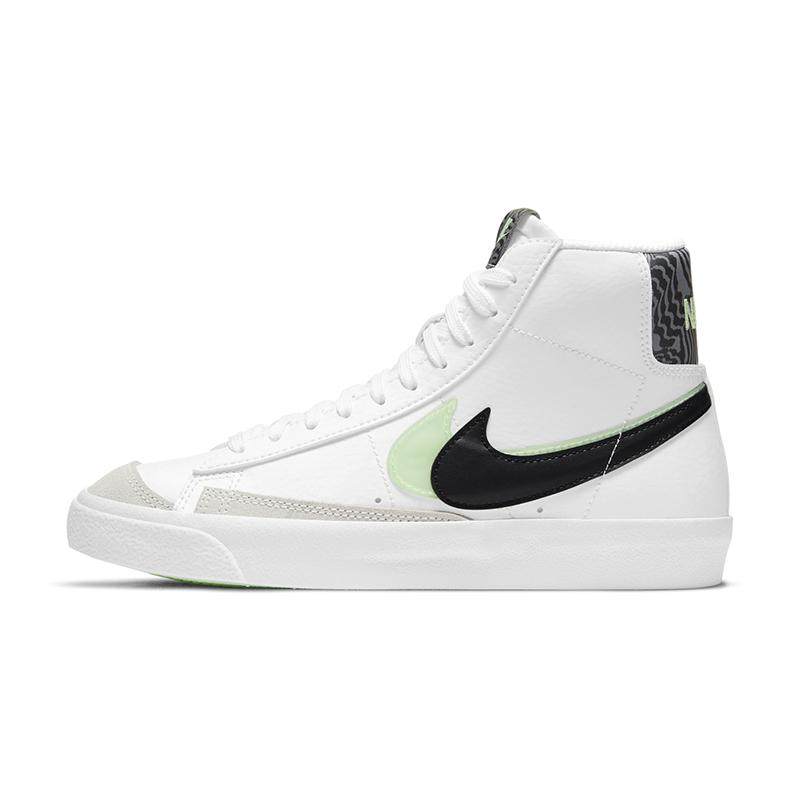 Nike Blazer Mid 77 SE 双钩 中帮 板鞋 GS 黑白绿,运动鞋new,跑步鞋,淘宝优惠券,粉丝福利购,淘宝优惠卷