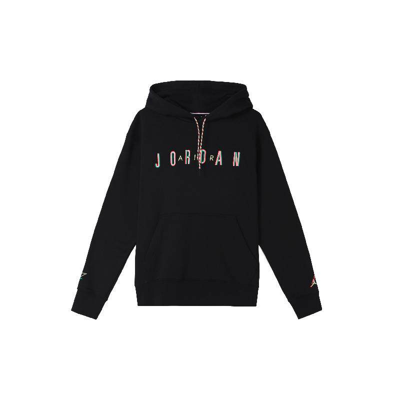 Jordan Sport DNA 纯色Logo印花套头连帽长袖卫衣 男款 黑色
