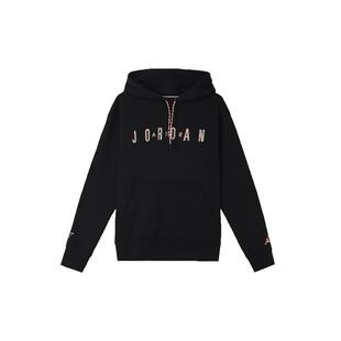 Jordan Sport DNA 纯色Logo印花套头连帽长袖卫衣 男款 黑色