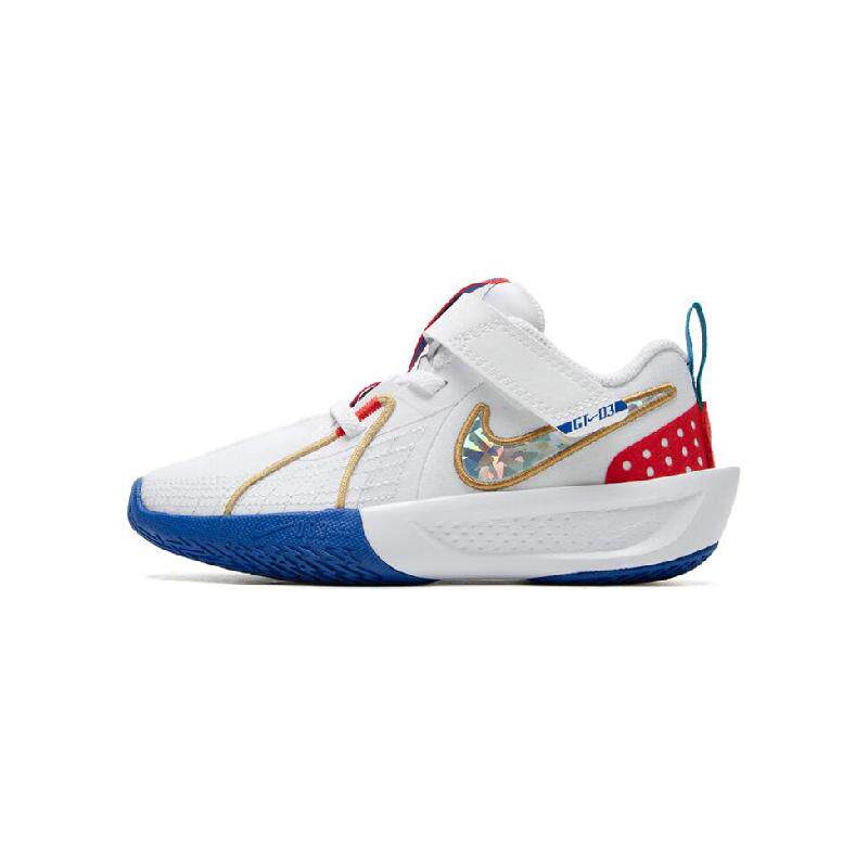 Nike Air Zoom G.T. Cut 3 防滑耐磨 低帮 学步鞋 白蓝 婴幼