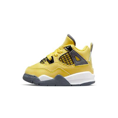 【TD婴童】Jordan 4 Retro Tour Yellow 减震防滑 中帮篮球鞋